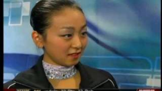 Mao Asada SPampFS Interview  2008 Worlds ESPN [upl. by Wittenburg126]