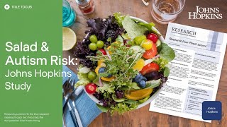 Salad Consumption and Autism Risk Johns Hopkins Research Explained [upl. by Eiramave]