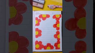 border design for diary pages nidaart art drawing satisfying shortsviral [upl. by Barvick]