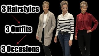 3 Hairstyles 3 Outfits 3 Occasions  Casual Everyday amp Glam [upl. by Steward]