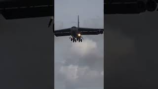 Crabbing B52 Crosswind Landing shortsvideo airforce aviation [upl. by Esinad]