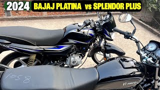 2024 Splendor plus vs Bajaj platina ❤️ full comparison ❤️ full review ❤️ onroad price ❤️mileage ❤️ [upl. by Avlasor]