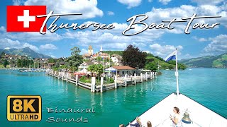 Thunersee Boat Tour Switzerland 8K 🇨🇭 [upl. by Harden]