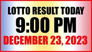 Lotto Result Today 9pm Draw December 23 2023 Swertres Ez2 Pcso [upl. by Nadya968]