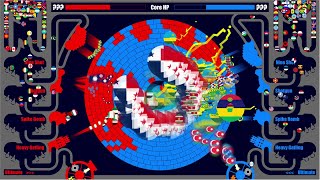 Chaotic Team Core Destruction 206 Countries Marble Race [upl. by Ateekahs]