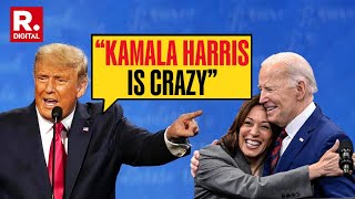 Donald Trump Mocks Democrats In Campaign Rally Calls Kamala Harris crazy [upl. by Enaasiali]