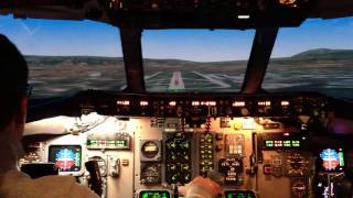 ILS Runway 23 Olbia Costa Smeralda  Alitalia MD80 Simulator Full Motion [upl. by Jr]