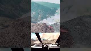 California Air National Guard C130J Executes Fire Retardant Drop Over Long Fire wildfirenews [upl. by Rotsen]