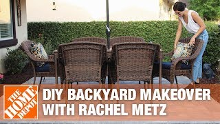 Backyard Makeover with DIY Outdoor Fireplace Installation by Rachel Metz of Living to DIY [upl. by Yauqram]