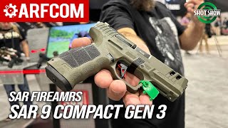 SAR 9 Compact Gen 3  SAR Firearms  Shot Show 2024 [upl. by Cartwright960]