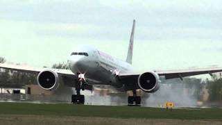 Air Canada B77W landing on runway 24L at YUL [upl. by Nivaj]