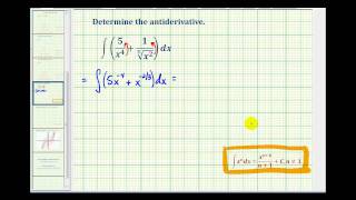 Ex 5 Determine Antiderivatives [upl. by Bouldon729]