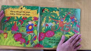 Walking through the Jungle Illustrated by Debbie Harter Barefoot Books [upl. by Ellene]