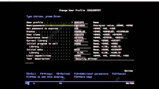 IBMi iSeries AS400 Tutorial  CHGUSRPRF  How to reset a users password [upl. by Enawd]