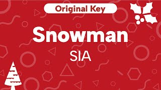 Karaoke Snowman  Sia  Original Key with Backing Vocals Cover [upl. by Enniotna472]