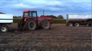 4X4 International Tractor Stuck Pulling 28 Ton Wagons [upl. by Danais387]