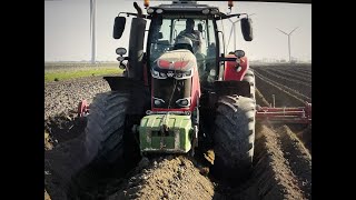 Sykes Produce Potato Planting near Swinefleet Common East Yorkshire England [upl. by Ahtilat287]