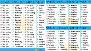 100 Ways To Avoid Using The Word VERY  English Vocabulary [upl. by Esihcoc557]