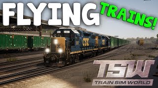 FLYING TRAINS  CSX  Train Sim World [upl. by Akirdnuhs]