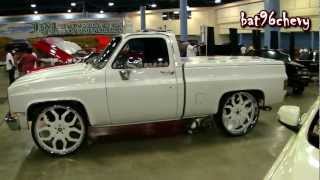 PEARL WHITE Short Bed Chevy C10 Silverado Truck on 28quot Forgiatos  1080p HD [upl. by Gilchrist176]