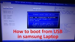 How to boot samsung laptop from pendrive  Hindi [upl. by Plunkett138]