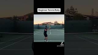 Tennis Beginner Misses Overhead Smash To Lose Point  Beginner Tennis [upl. by Attelrac626]