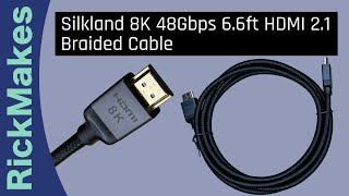 Silkland 8K 48Gbps 66ft HDMI 21 Braided Cable [upl. by Olia]