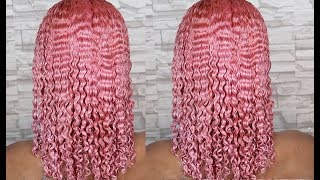 DYING MY HAIR PINK  NATURAL HAIR [upl. by Schuler674]