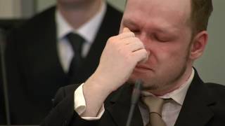 Anders Behring Breivik Cries in Court [upl. by Lleon]