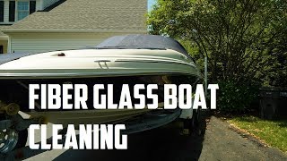 Fiberglass Boat Washing BEST METHOD [upl. by Kenji]