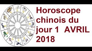 Horoscope chinois du jour 1 4 2018 [upl. by Nirro212]