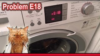 Repair E18 broken Bosch Siemens washing machine – pump failure  hilarious find [upl. by Tremain]