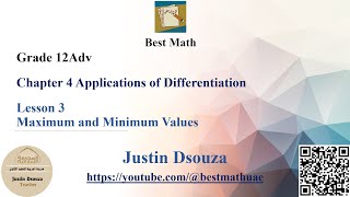 Maximum and Minimum Values  Applications of Differentiation [upl. by Eilitan]