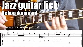 Bebop dominant jazz guitar lick  C7 [upl. by Leanahtan]