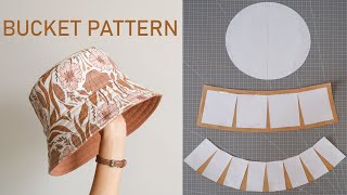 How to make bucket hat pattern  DIY your own bucket hat [upl. by Kcirad]