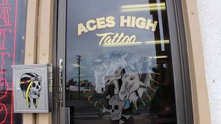 Aces High Tattoo Ridgecrest ca [upl. by Anelegna]