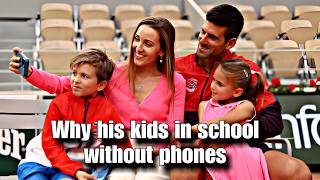 Novak Djokovic tells why his kids are only in their school without phones djokovic tennis [upl. by Hairahcaz]