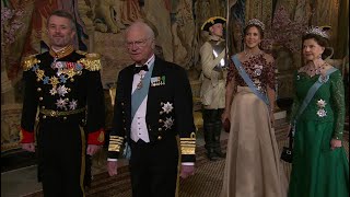 State banquet for King Frederik X of Denmark during state visit to Sweden 2024 [upl. by Menzies]