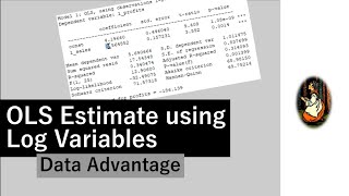 OLS Regression with Log Variables in Gretl [upl. by Eiraminot799]