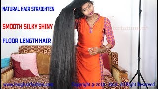 Natural Straighten Smooth Tangled Free Hair Brushing  How to Maintain Shiny Detangled Hair [upl. by Adall917]