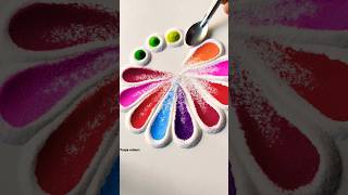 Simple Rangoli  Satisfying Rangoli  Easy Rangoli Tips and Tricks  ASMR rangoli art shorts [upl. by Catton]