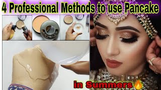 How to use Kryolan Pancake in Summers  Professional Bridal Base with Kryolan Makeup Products [upl. by Benson]