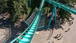 Leviathan Canadas Wonderland Front Row Fastest and Tallest Rollercoaster in Canada [upl. by Blackman]