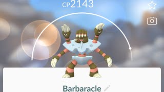 Binacle evolution to Barbaracle in Pokemon go shorts [upl. by Airtemak447]