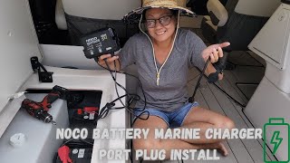 NOCO Onboard Battery Marine Charger amp Port Plug Install nocogenius boat maintenance yamahaboats [upl. by Bores627]