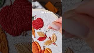 Basic back stitch embroidery embroidery handembroidery handmade stitch art craft fall needle [upl. by Sheets]