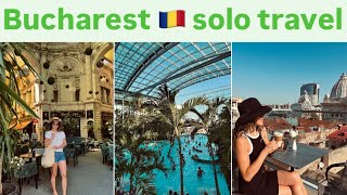 Bucharest Romania solo travel vlog the most beautiful spa in the world Therme Bucharest pool amp spa [upl. by Pals]