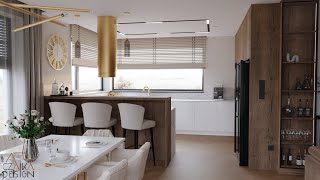 Projekt wnętrza domu house interior design kitchen living room bathrooms 25  Czajka Design [upl. by Ivers]