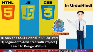 HTML5 and CSS3 Tutorial in URDU Part 3Beginner to Advanced with Project  Learn to Design Website [upl. by Swann]