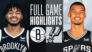 NETS at SPURS  FULL GAME HIGHLIGHTS  March 17 2024 [upl. by Nyleahs]